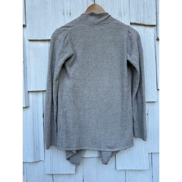 Barefoot Dreams CozyChic Lite Cardigan Beige Open Front Lightweight Sweater 8/10 - Picture 7 of 8